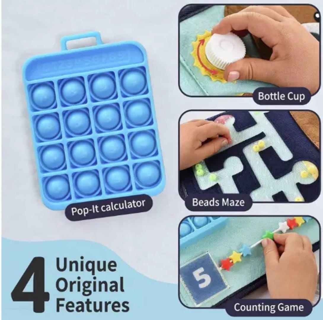 Mr. Bear Busy Board Book with 16 Sensory Activities