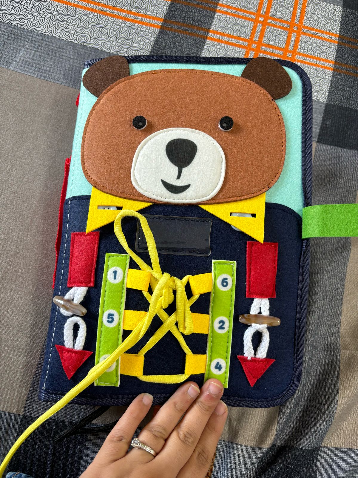 Mr. Bear Busy Board Book with 16 Sensory Activities